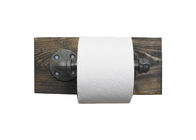 Tenedor de papel higiénico industrial del tubo del hierro del reborde negro del piso 3/4 pulgada ISO9001